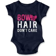 Load image into Gallery viewer, Bow Hair Don't Care - Baby Bodysuit - Bow_Hair_Don_t_Care_-_Baby_One-Piece_navy