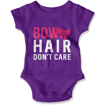 Load image into Gallery viewer, Bow Hair Don't Care - Baby Bodysuit - Bow_Hair_Don_t_Care_-_Baby_One-Piece_purple