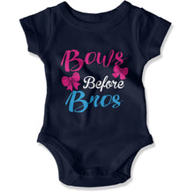 Load image into Gallery viewer, Bows Before Bros - Baby Bodysuit - Bows_Before_Bros_-_Baby_One-Piece_navy