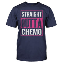Load image into Gallery viewer, Breast Cancer - Straight Outta Chemo - T Shirt - Breast_Cancer_-_Straight_Outta_Chemo_men_navy