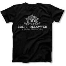 Load image into Gallery viewer, Brett DeLawyer, A Denial Correlation - T Shirt - Brett_DeLawyer_A_Denial_Correlation_men_black
