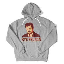 Load image into Gallery viewer, Bye Felicia - Ron Swanson - T Shirt - Bye_Felicia_-_Ron_Swanson_hoodie_heather