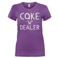Load image into Gallery viewer, Cake Dealer - T Shirt - CAKE_DEALER-_Ladies_-_Purple