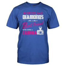 Load image into Gallery viewer, Cameras Are A Girl's Best Friend - T Shirt - CAMERAS_ARE_A_GIRL_S_BEST_FRIEND_-_Men_-_royalblue