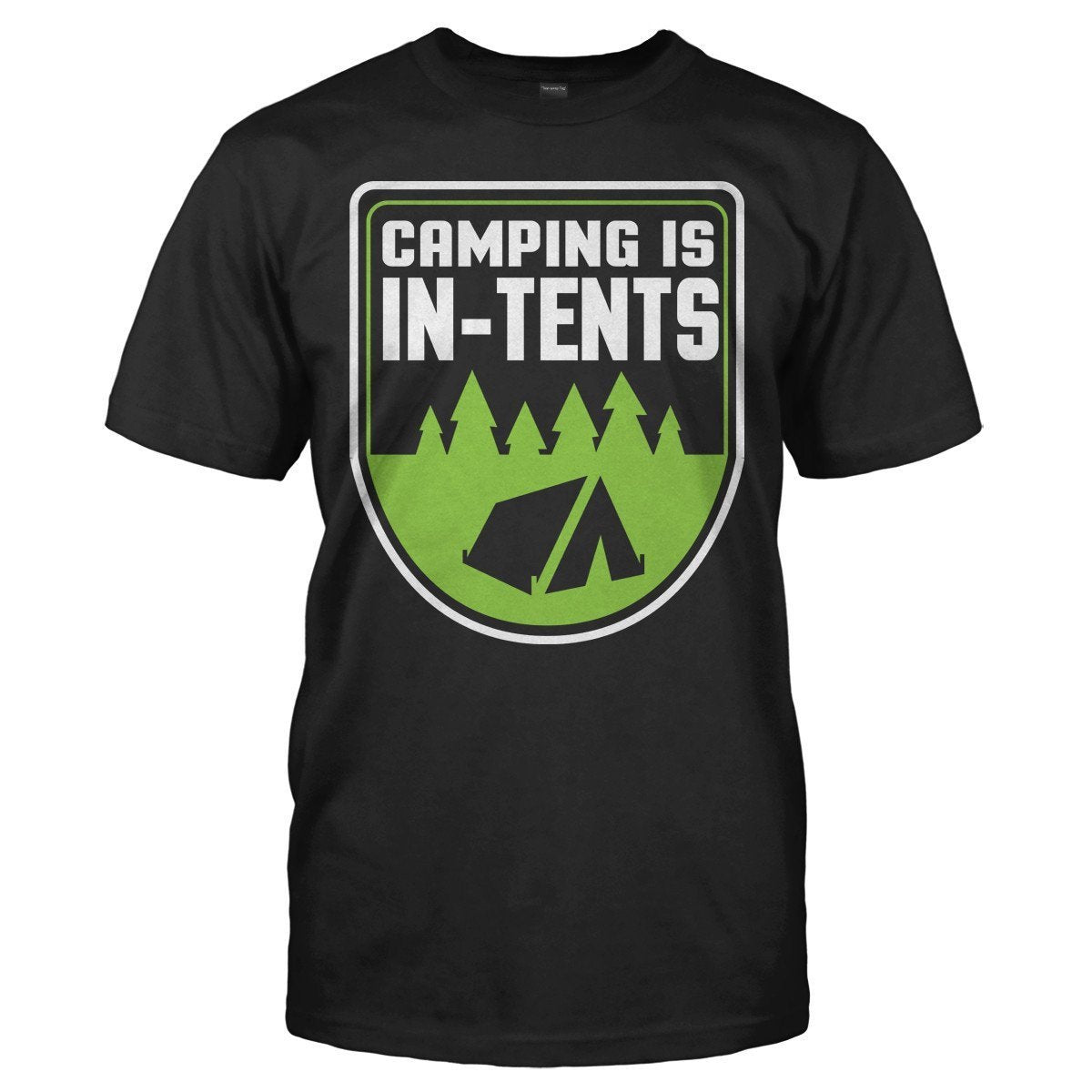 Load image into Gallery viewer, Camping is In-Tents - T Shirt - CAMPING_IS_IN-TENTS_-_men_-_black
