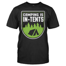 Load image into Gallery viewer, Camping is In-Tents - T Shirt - CAMPING_IS_IN-TENTS_-_men_-_black