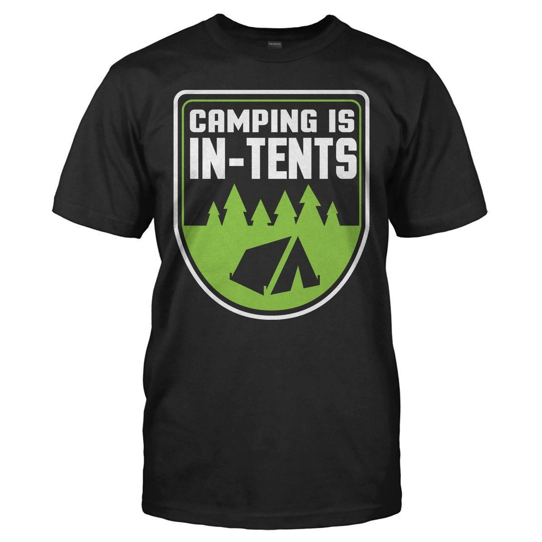 Camping is In-Tents - T Shirt - CAMPING_IS_IN-TENTS_-_men_-_black