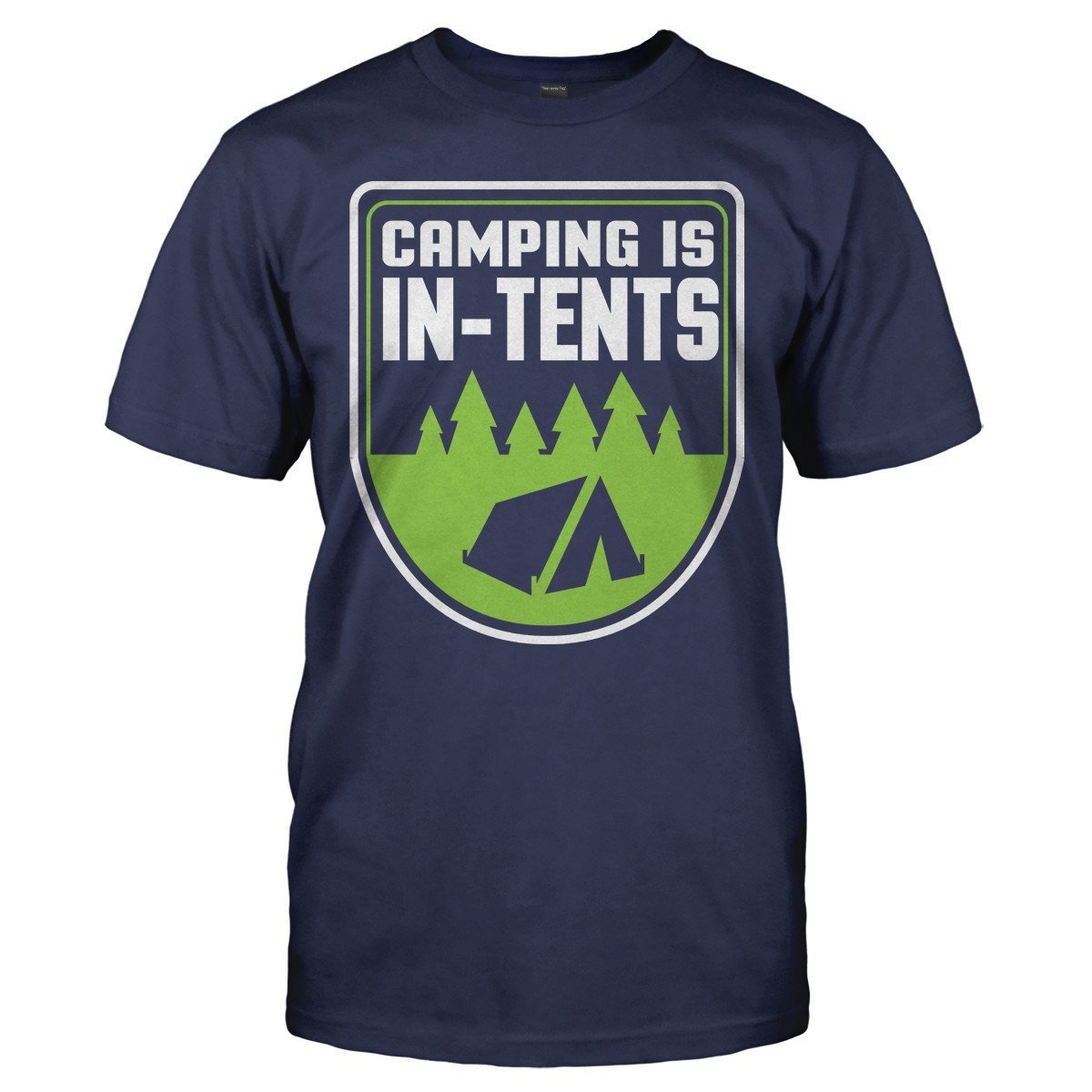 Load image into Gallery viewer, Camping is In-Tents - T Shirt - CAMPING_IS_IN-TENTS_-_men_-_navyblue