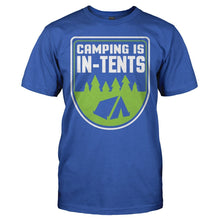 Load image into Gallery viewer, Camping is In-Tents - T Shirt - CAMPING_IS_IN-TENTS_-_men_-_royalblue