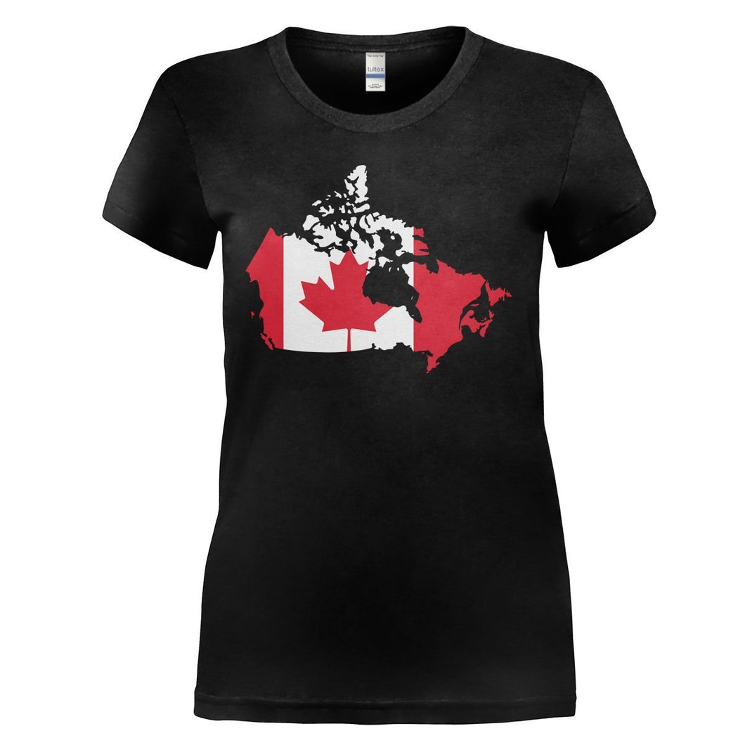 Canada Proud - T Shirt - CANADA_PROUD_-_ladies_-_black
