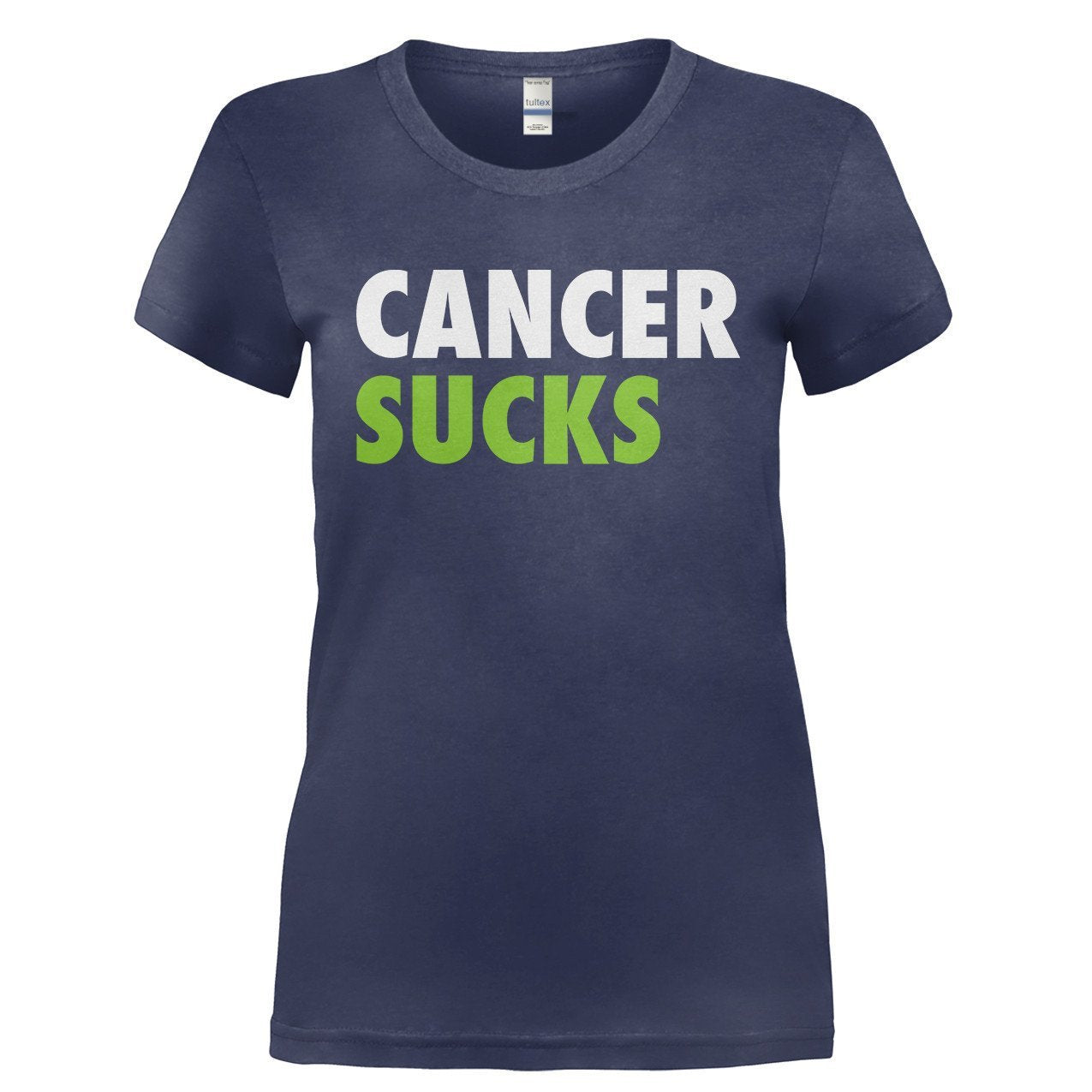 Load image into Gallery viewer, Cancer Sucks - T Shirt - CANCER_SUCKS-_Ladies_-_Navy
