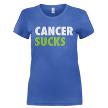 Load image into Gallery viewer, Cancer Sucks - T Shirt - CANCER_SUCKS-_Ladies_-_Royal