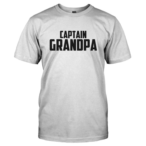 Captain Grandpa - T Shirt - CAPTAIN_GRANDPA-_Men_-_White