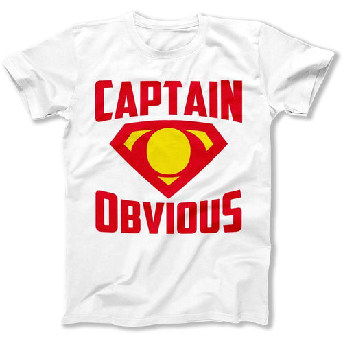 Captain Obvious - T Shirt - CAPTAIN_OBVIOUS_-_men_-_white