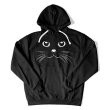 Load image into Gallery viewer, Cat Face - T Shirt - CAT_FACE-_hoodies_-_black