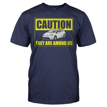 Load image into Gallery viewer, Caution Priuses Are Among Us - T Shirt - CAUTION_PRIUSES_ARE_AMONG_US_-_Men_-_navyblue