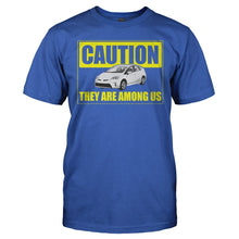 Load image into Gallery viewer, Caution Priuses Are Among Us - T Shirt - CAUTION_PRIUSES_ARE_AMONG_US_-_Men_-_royalblue
