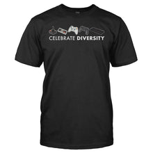 Load image into Gallery viewer, Celebrate Diversity - Game Consoles - T Shirt - CELEBRATE_DIVERSITY_-_GAME_CONSOLES_-_Men_-_black