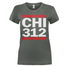 Load image into Gallery viewer, Chicago 312 - T Shirt - CHICAGO_312_-_ladies_-_charcoal