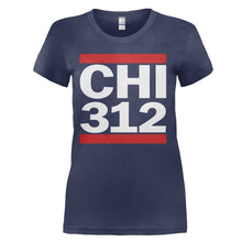 Load image into Gallery viewer, Chicago 312 - T Shirt - CHICAGO_312_-_ladies_-_navyblue