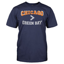 Load image into Gallery viewer, Chicago > Green Bay - T Shirt - CHICAGO_GREEN_BAY_men_navy