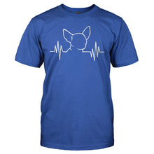 Load image into Gallery viewer, Chihuahua Heartbeat - T Shirt - CHIHUAHUA_HEARTBEAT_-_Men_-_royalblue