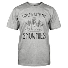 Load image into Gallery viewer, Chilling With My Snowmies - T Shirt - CHILLING_WITH_MY_SNOWMIES-_Men_-_Grey