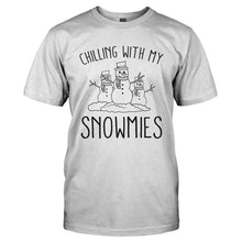 Load image into Gallery viewer, Chilling With My Snowmies - T Shirt - CHILLING_WITH_MY_SNOWMIES-_Men_-_White