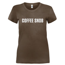 Load image into Gallery viewer, Coffee Snob - T Shirt - COFFEE_SNOB-_Ladies_-Brown