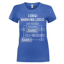 Load image into Gallery viewer, Corgi Barking Logic - T Shirt - CORGI_BARKING_LOGIC_-_Ladies_-_royalblue