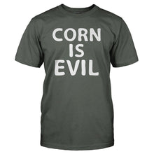 Load image into Gallery viewer, Corn Is Evil - T Shirt - CORN_IS_EVIL_-_Men_-_charcoal