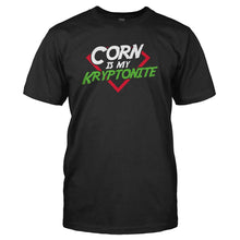 Load image into Gallery viewer, Corn Is My Kryptonite - T Shirt - CORN_IS_MY_KRYPTONITE_-_Men_-_black