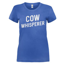 Load image into Gallery viewer, Cow Whisperer - T Shirt - COW_WHISPERER_-_Ladies_-_royalblue