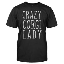 Load image into Gallery viewer, Crazy Corgi Lady - T Shirt - CRAZY_CORGI_LADY_-_Men_-_black