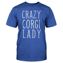 Load image into Gallery viewer, Crazy Corgi Lady - T Shirt - CRAZY_CORGI_LADY_-_Men_-_royalblue