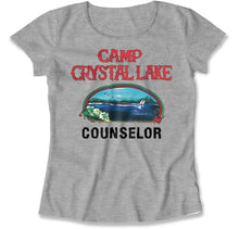 Load image into Gallery viewer, Camp Crystal Lake Counselor - T Shirt - Camp_Crystal_Lake_Counselor_women_heather