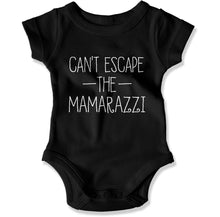 Load image into Gallery viewer, Can't Escape the Mamarazzi - Baby Bodysuit - Can_t_Escape_the_Mamarazzi_-_Baby_One-Piece_black