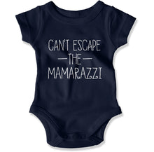 Load image into Gallery viewer, Can't Escape the Mamarazzi - Baby Bodysuit - Can_t_Escape_the_Mamarazzi_-_Baby_One-Piece_navy