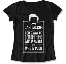 Load image into Gallery viewer, Capitalism - T Shirt - Capitalism_women_black