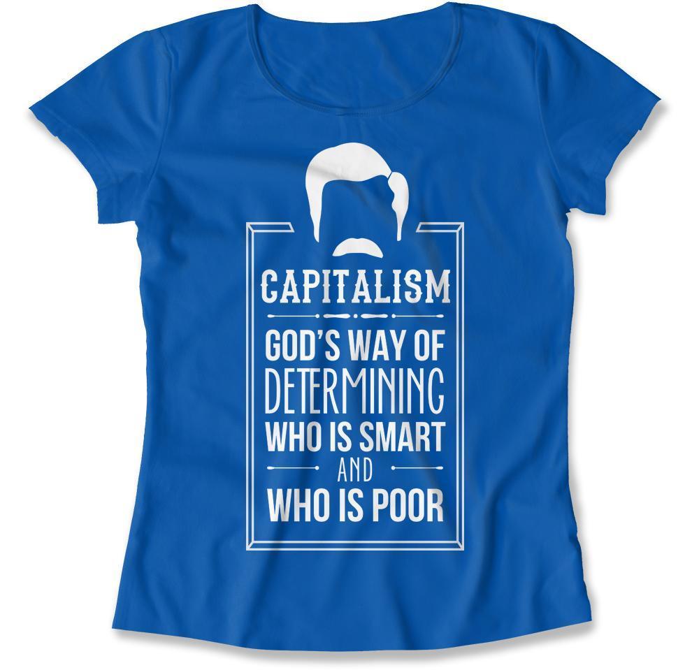 Load image into Gallery viewer, Capitalism - T Shirt - Capitalism_women_royal