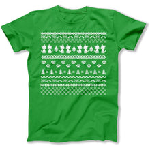 Load image into Gallery viewer, Cats - Ugly Christmas Sweater - T Shirt - Cats_-_Ugly_Christmas_Sweater_men_kelly