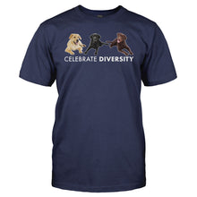 Load image into Gallery viewer, Celebrate Diversity - Labradors - T Shirt - Celebrate_Diversity_-_Labradors_men_navy