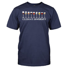 Load image into Gallery viewer, Celebrate Diversity - Wine - T Shirt - Celebrate_Diversity_-_Wine_navy