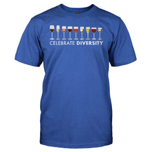 Load image into Gallery viewer, Celebrate Diversity - Wine - T Shirt - Celebrate_Diversity_-_Wine_royal