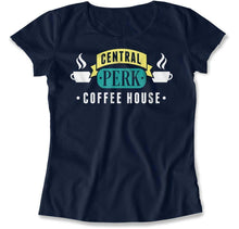 Load image into Gallery viewer, Central Perk Coffee House - T Shirt - Central_Perk_Coffee_House_women_navy