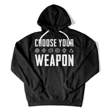 Load image into Gallery viewer, Choose Your Weapon - D &amp; D Dice - T Shirt - Choose_Your_Weapon_hoodie_black