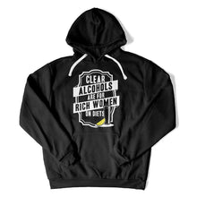 Load image into Gallery viewer, Clear Alcohols are For Rich Women On Diets - T Shirt - Clear_Alcohols_are_For_Rich_Women_On_Diets_hoodie_black
