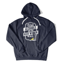 Load image into Gallery viewer, Clear Alcohols are For Rich Women On Diets - T Shirt - Clear_Alcohols_are_For_Rich_Women_On_Diets_hoodie_navy