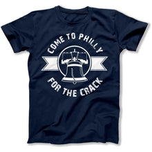 Load image into Gallery viewer, Come to Philly For The Crack - T Shirt - Come_to_Philly_For_The_Crack_men_navy