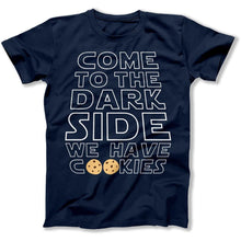 Load image into Gallery viewer, Come to the Dark Side, We Have Cookies - T Shirt - Come_to_the_Dark_Side_We_Have_Cookies_men_navy